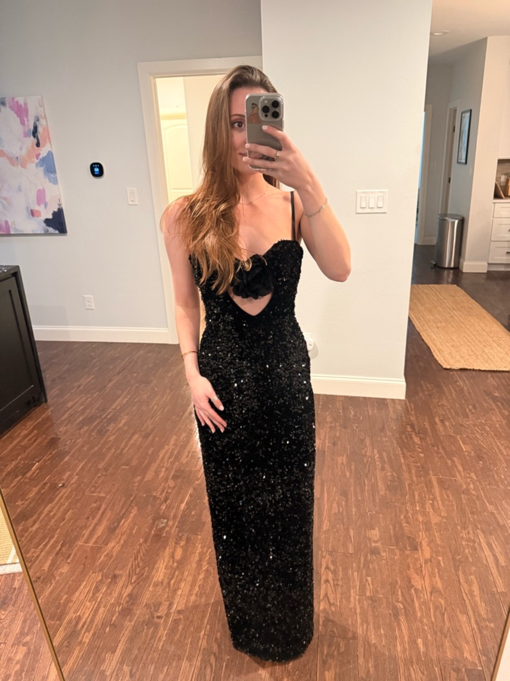 Helsi Lyla Cutout Embellished Sequin Dress/Gown XS/0 - Picture 3 of 7